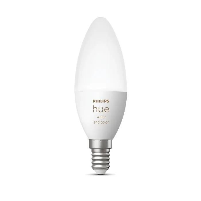 Philips Hue Bombilla Inteligente LED Llama E14 5.5W White & Color Ambiance Compatible con Bluetooth 1