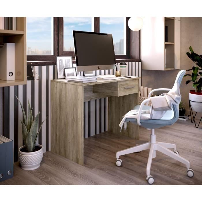 AUC8434391003104 Escritorio Pequeño con Cajones, Melamina Roble, 90x50x74 cm 5 AUC8434391003104 Escritorio Pequeño con Cajones, Melamina Roble, 90x50x74 cm 5