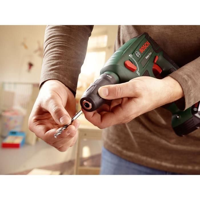 Bosch Uneo Maxx 18 Martillo Perforador Inalámbrico - 0.6 J Impacto, 10mm Concreto, 5000 IPM, 1 Batería 2.5Ah 4