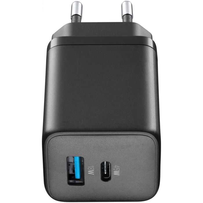 Cellularline Charger Multipower Micro 45W GaN 2 Ports Black 1