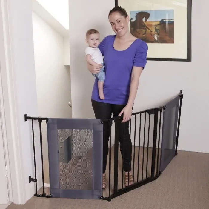 Dreambaby Barrera de Seguridad Denver 3 Paneles 85.5-200 x 74 cm Bidireccional Negra 5