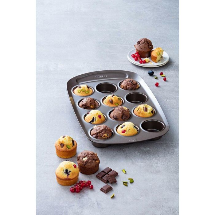 Pyrex 1452002 Molde para Muffins Acero al Carbono Antiadherente 12 Agujeros 3 Pyrex 1452002 Molde para Muffins Acero al Carbono Antiadherente 12 Agujeros 3