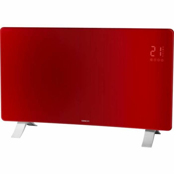 Radiador de cristal Wi-Fi inteligente - SENCOR - SCF 4742RD - 2400 W - 2 niveles - Termostato - Rojo 5