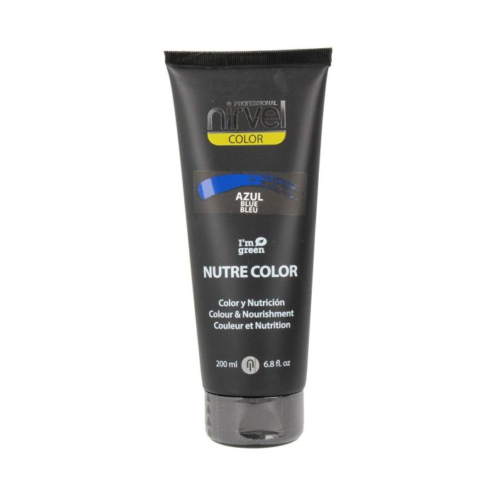 Nirvel Nutre Color Azul 200ml - Mascarilla Capilar Temporal, Aporta Nutrición y Brillo, Ideal para Mantener Color