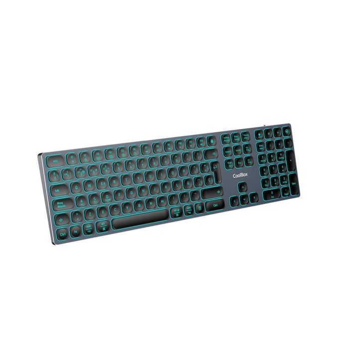 Coolbox Teclado Inalambrico Retroiluminado Moonlight Key B431 Aluminio