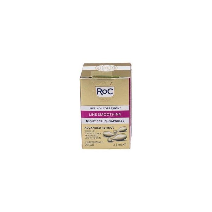 Roc Sérum Noche Retinol Puro: suaviza y mejora la apariencia de la piel, 10 cápsulas