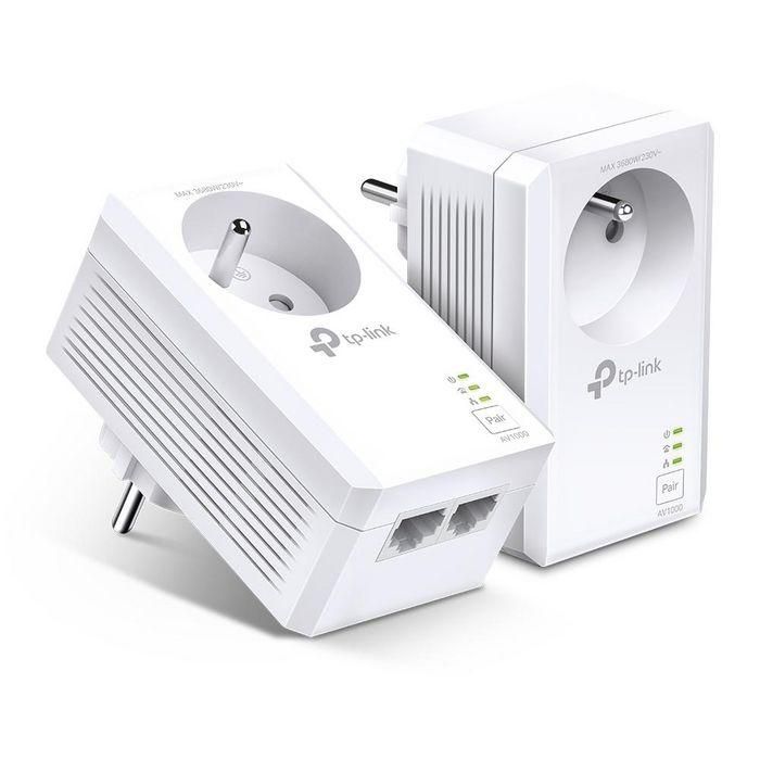 TP-LINK Kit Inicial Av1000 2-Puertos Gigabit con Enchufe Incorporado TP-LINK Kit Inicial Av1000 2-Puertos Gigabit con Enchufe Incorporado