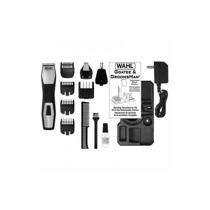 Wahl 9855-1216 Afeitadora-Rasuradora para Cuerpo y Barba, Kit Completo con Recortador, Cuchillas para Detalles y Batería de 60 Minutos Wahl 9855-1216 Afeitadora-Rasuradora para Cuerpo y Barba, Kit Completo con Recortador, Cuchillas para Detalles y Batería de 60 Minutos