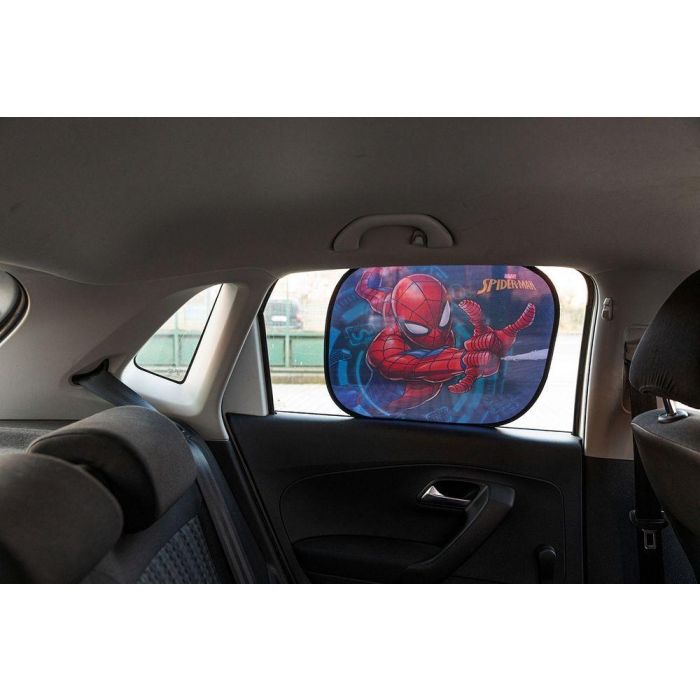 Spiderman Parasoles Laterales Estáticos 44x35 cm CZ10619 con Fijación Estática Doble Capa 2