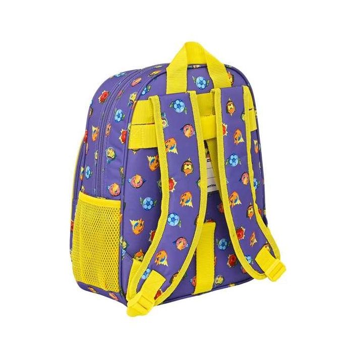 Mochila Escolar SuperThings Guardians of Kazoom Amarillo Morado 27 x 33 x 10 cm 1