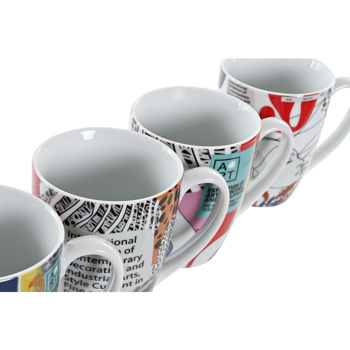 DKD Home Decor Taza Multicolor Porcelana Apta Microondas y Lavavajillas 360ml (12 Unidades) 8.5 x 10.4 x 12 cm 1 DKD Home Decor Taza Multicolor Porcelana Apta Microondas y Lavavajillas 360ml (12 Unidades) 8.5 x 10.4 x 12 cm 1