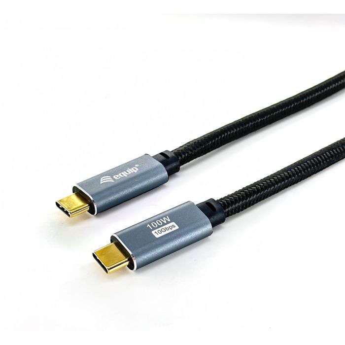 EQUIP 128357 Cable USB-C 3.2 Gen 2 Macho a Macho 2m 100W 4K/60Hz Negro 1