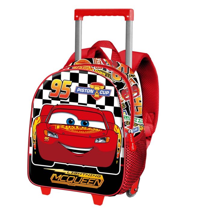 Mochila 3D con Ruedas Pequeña Racer Disney Cars 3 Rojo