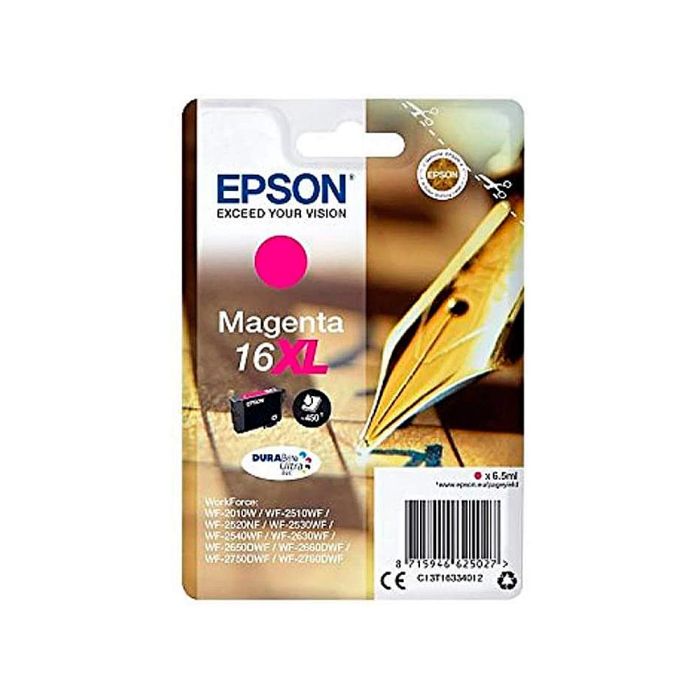 Ink-Jet Epson 16XL Wf2010 W Wf2510 Wf Wf2520Nf Wf2530 Wf Wf2540 Wf Magenta 450 Pag 1