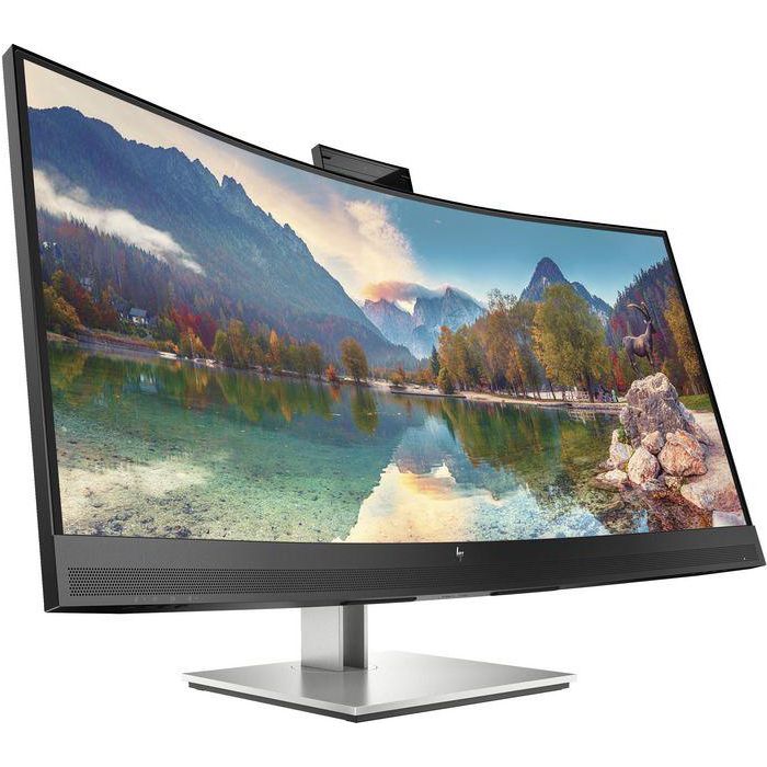 HP E34m G4 Monitor Curvo WQHD USB-C para Conferencias Certificado Zoom, con Webcam 5MP, Altavoces y Carga Laptop 2