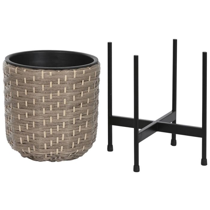 Macetero Terraza Y Jardin DKD Home Decor Natural 35 x 60 x 35 cm Set de 3 2