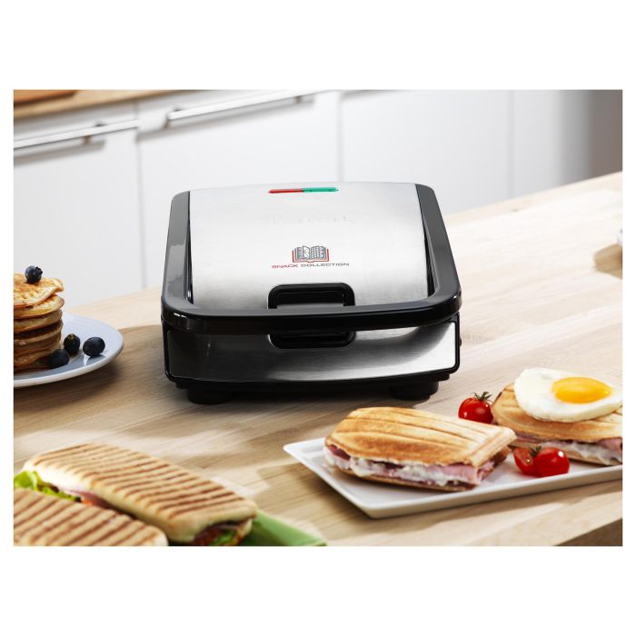 Tefal SW852D, Sandwichera y Gofrera Combinada, Negro y Acero Inoxidable, 700W Tefal SW852D, Sandwichera y Gofrera Combinada, Negro y Acero Inoxidable, 700W