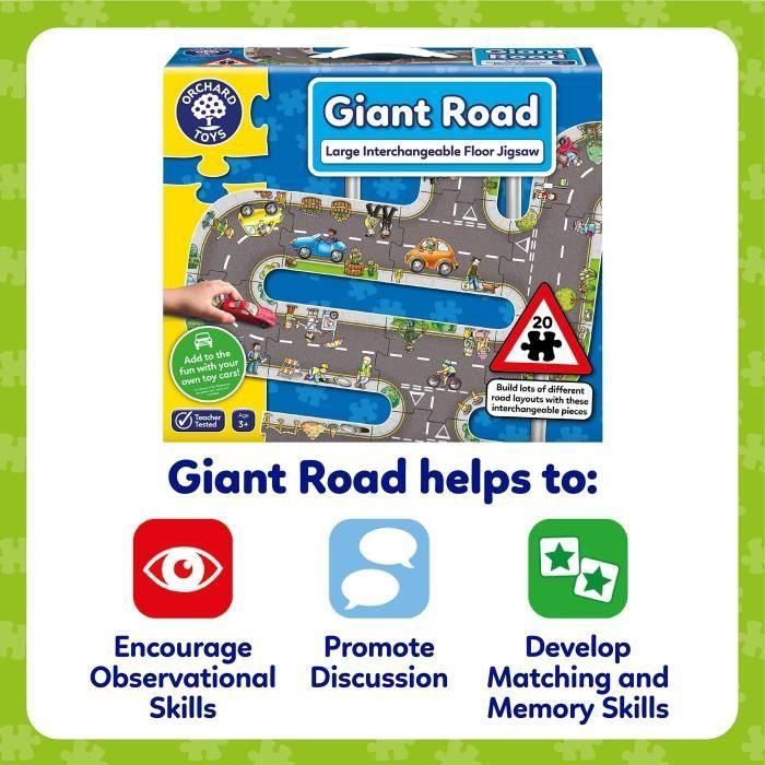 Giant Road Road - Puzzle - HUERTO - 20 piezas grandes intercambiables 4