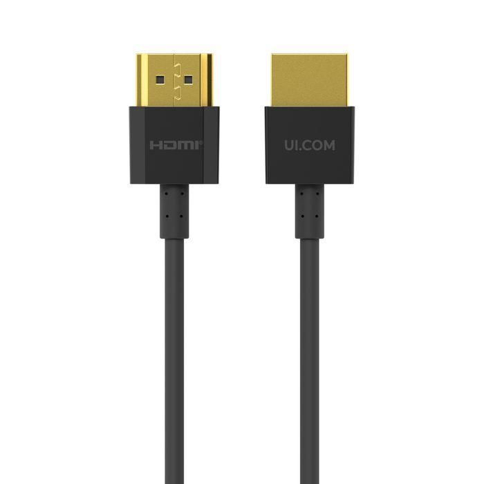 Ubiquiti Cable HDMI Nano-Thin 1m, 38 AWG, Negro, TPE, para Streaming de Cámaras y A/V Profesional 1