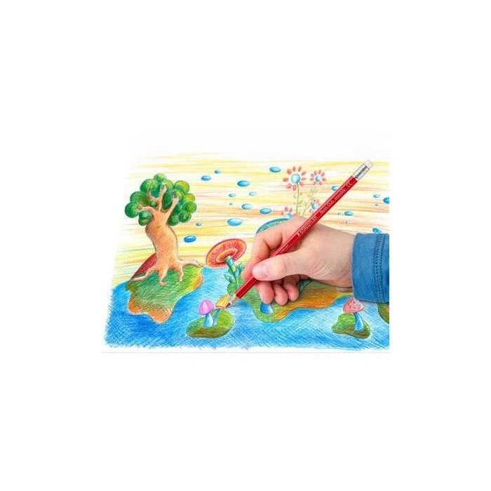 STAEDTLER 144 50 Lápices de Colores Borrables Noris, Multicolor, 24 Unidades, para Niños +3 Años 3 STAEDTLER 144 50 Lápices de Colores Borrables Noris, Multicolor, 24 Unidades, para Niños +3 Años 3
