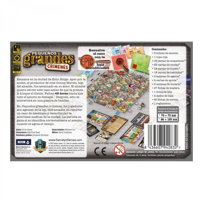 Devir Juego de Mesa Pequeños Grandes Crímenes - Deducción, 1-4 Jugadores, 14+ Años, 45 Minutos 1 Devir Juego de Mesa Pequeños Grandes Crímenes - Deducción, 1-4 Jugadores, 14+ Años, 45 Minutos 1