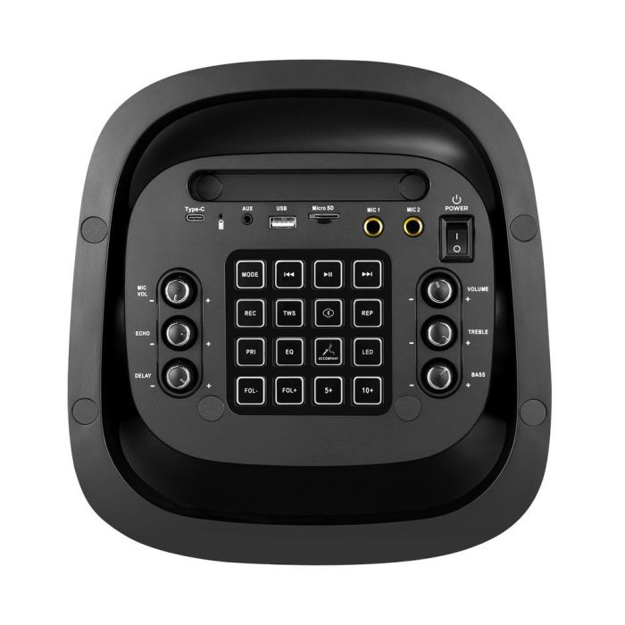 Phoenix Altavoz Rumbleboss 80W RMS con Batería y 2 Micrófonos Inalámbricos Bluetooth RGB 2 Phoenix Altavoz Rumbleboss 80W RMS con Batería y 2 Micrófonos Inalámbricos Bluetooth RGB 2