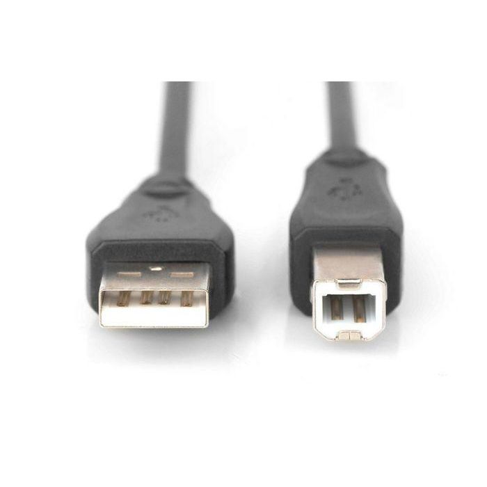 Digitus USB 2.0 connection cable, type A - B M/M, 1.8m, USB 2.0 conform, bl 1 Digitus USB 2.0 connection cable, type A - B M/M, 1.8m, USB 2.0 conform, bl 1