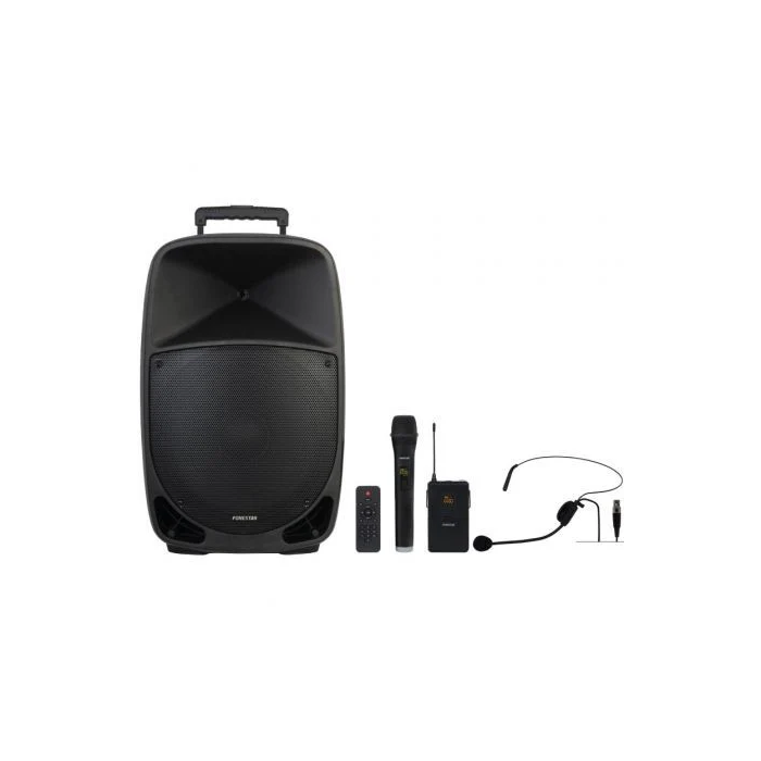 Fonestar Malibu - 315 Altavoz Portátil con Micrófonos Inalámbricos Bluetooth USB/SD FM LINE 250W con Carro y Batería 0 Fonestar Malibu - 315 Altavoz Portátil con Micrófonos Inalámbricos Bluetooth USB/SD FM LINE 250W con Carro y Batería 0