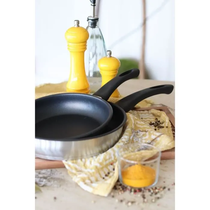 Menastyl 6020247 Sartén de Acero Inoxidable 28 cm Apta para Todo Tipo de Fuegos Incluida Inducción 3