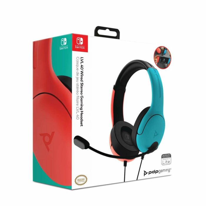 PDP LVL40 Auricular gaming con micrófono flexible y cancelación de ruido, altavoces 40mm, ligero y cómodo para Nintendo Switch azul/rojo 13 PDP LVL40 Auricular gaming con micrófono flexible y cancelación de ruido, altavoces 40mm, ligero y cómodo para Nintendo Switch azul/rojo 13