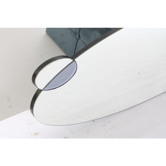 DKD Home Decor Espejo Moderno Negro de Cristal y Madera, 120x49 cm, con Detalles Circulares 1 DKD Home Decor Espejo Moderno Negro de Cristal y Madera, 120x49 cm, con Detalles Circulares 1