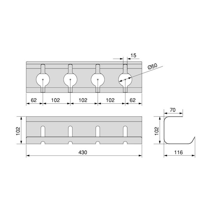 Emuca Lote de 2 bandejas organizadoras de cables para debajo de la mesa, Largo 430 mm, Acero, Pintado negro 5 Emuca Lote de 2 bandejas organizadoras de cables para debajo de la mesa, Largo 430 mm, Acero, Pintado negro 5