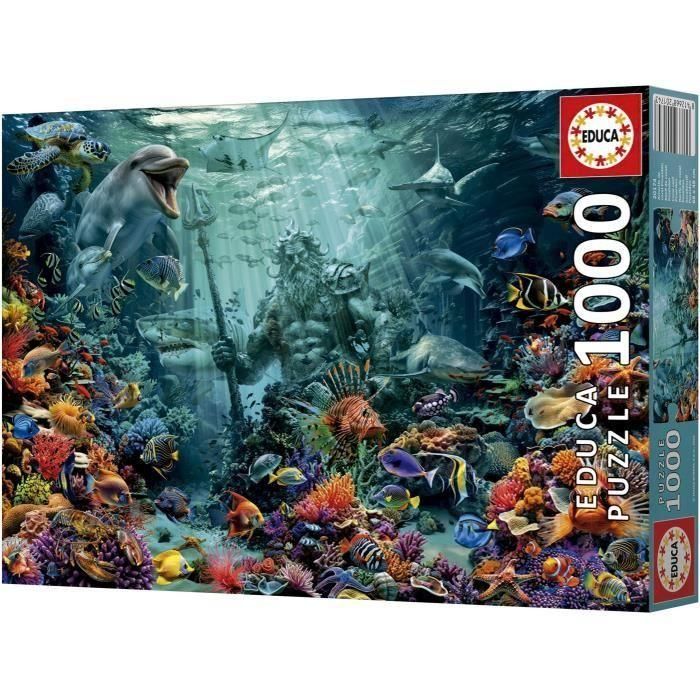 Educa Puzzle 1000 Piezas Arrecife de Coral Poseidón - Incluye Cola FIX PUZZLE® - Para Mayores de 14 años 2