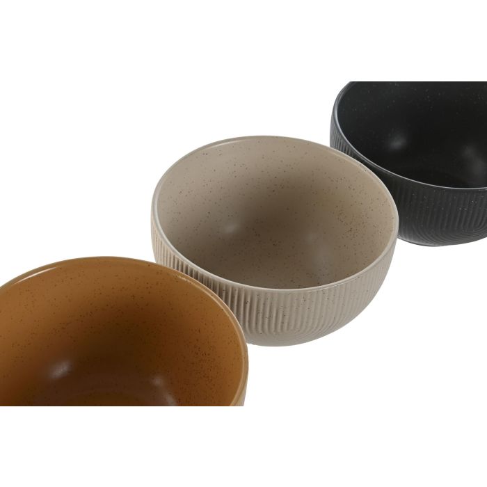 Bol Scandi DKD Home Decor Beige Mostaza 14 x 7.5 x 14 cm (6 Unidades) 2 Bol Scandi DKD Home Decor Beige Mostaza 14 x 7.5 x 14 cm (6 Unidades) 2
