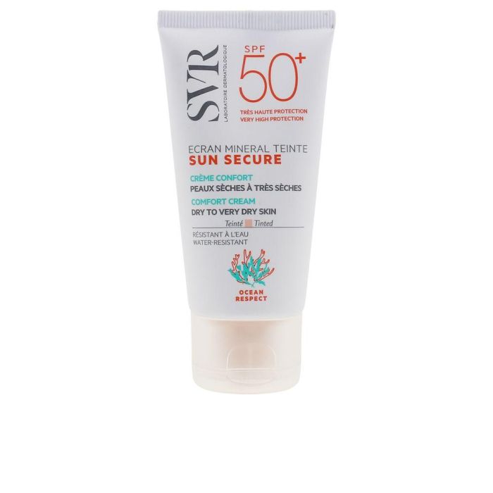 Svr Laboratoire Dermatologique SUN SECURE ecran mineral teinte peaux sèches SPF50+ 60 gr Protector solar facial Tono Universal Piel Seca 1