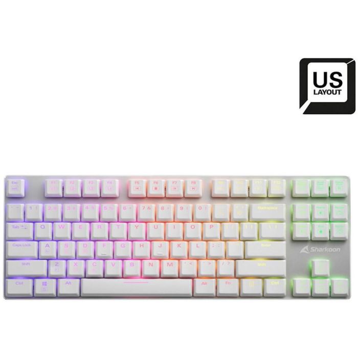 Sharkoon PureWriter TKL RGB (wei. US-Layout. Kailh Choc Low Profile Red) 1 Sharkoon PureWriter TKL RGB (wei. US-Layout. Kailh Choc Low Profile Red) 1