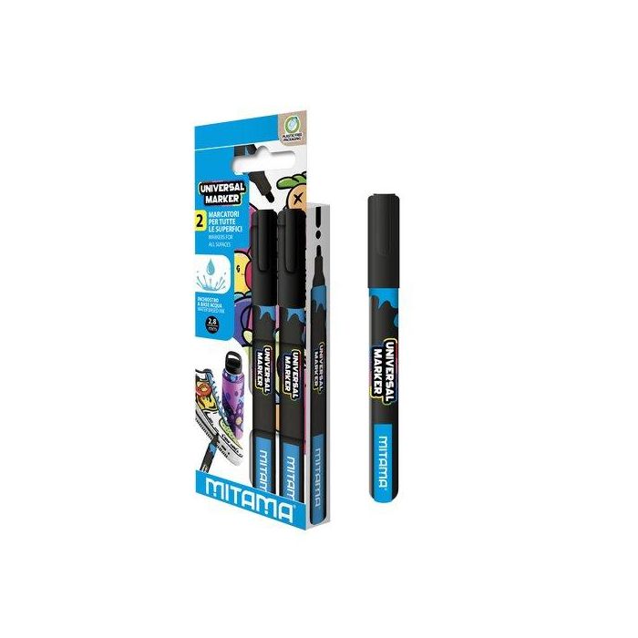 Rotulador Acrilico Mitama 2.5Mm Negro Pack De 2