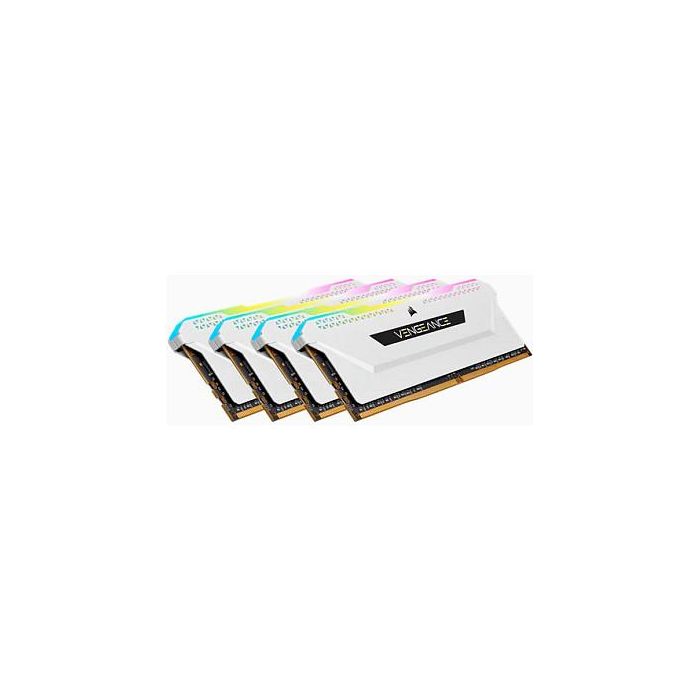 Corsair CMH64GX4M4E3200C16W 64GB (4x16GB) DDR4 3200MHz CL16 Vengeance RGB Pro Kit Blanco Corsair CMH64GX4M4E3200C16W 64GB (4x16GB) DDR4 3200MHz CL16 Vengeance RGB Pro Kit Blanco