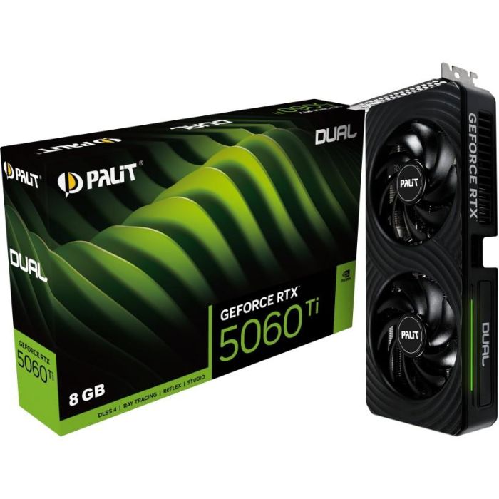 Palit RTX 5060 Ti Dual 8GB GDDR7 PCI Express 5.0 - Tarjeta Gráfica NVIDIA GeForce para Gaming y Diseño 2 Palit RTX 5060 Ti Dual 8GB GDDR7 PCI Express 5.0 - Tarjeta Gráfica NVIDIA GeForce para Gaming y Diseño 2