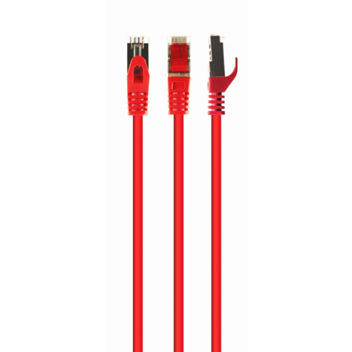 Gembird PP6A-LSZHCU-R-0.5M Cable de Red Cat6a S/FTP (S-STP) 0,5m Rojo