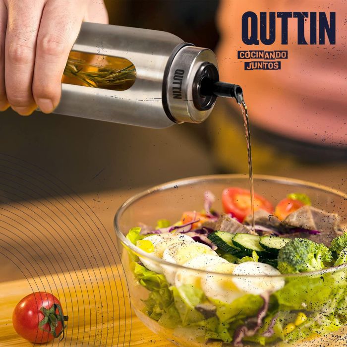 Quttin Aceitera de Acero Inoxidable 250 ml, 6x18 cm (16 Unidades) 1