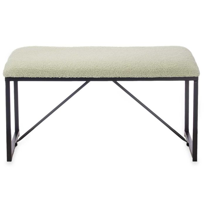 Banco Borreguito Verde Giftdecor 81x42x38 cm - Metal y Tela 2 Banco Borreguito Verde Giftdecor 81x42x38 cm - Metal y Tela 2