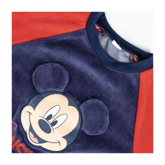 Pijama largo coral fleece aplicaciones mickey 3 años 2 Pijama largo coral fleece aplicaciones mickey 3 años 2