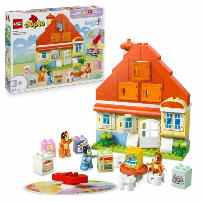 Lego 10459 DUPLO Casa Familiar de Bluey y Juego de Memoria - Juguete de Construcción Creativo para Niños de 3 Años