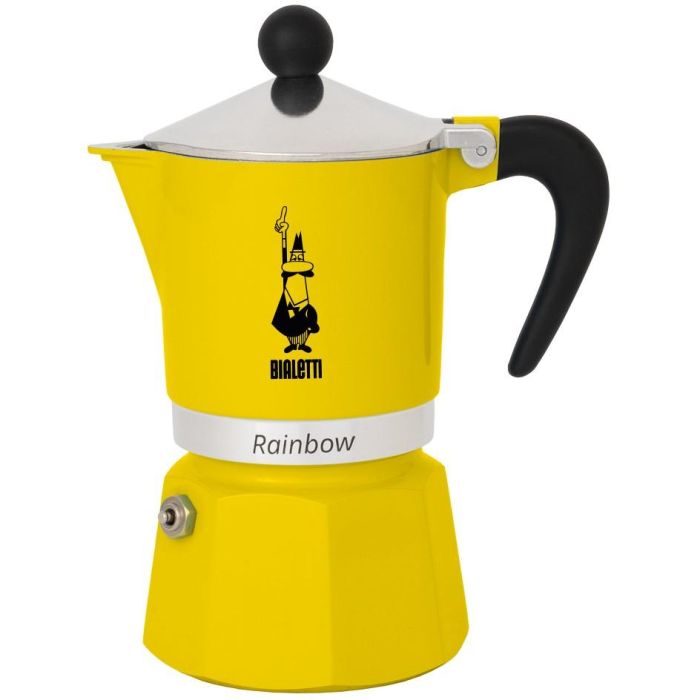 Bialetti BIA8006363018555 Cafetera italiana Rainbow 6 tazas 0,30 L Amarilla