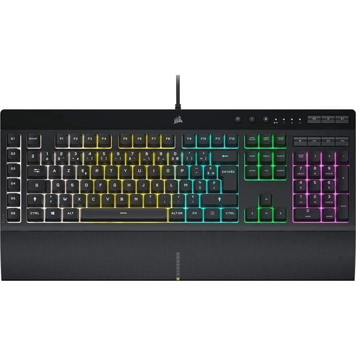 Corsair CH-9226765-FR Teclado Gaming K55 RGB PRO con iluminación RGB de 5 zonas y switches de domo de goma Corsair CH-9226765-FR Teclado Gaming K55 RGB PRO con iluminación RGB de 5 zonas y switches de domo de goma