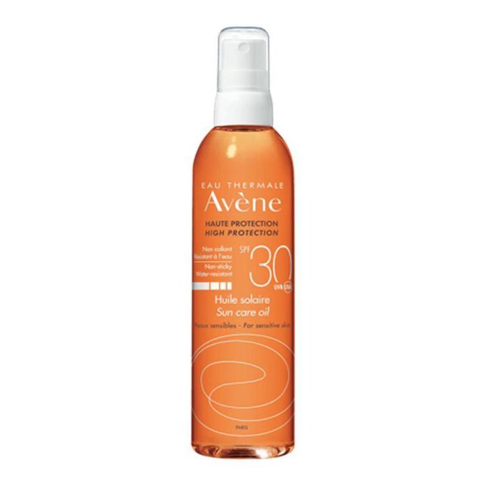 Avène Aceite Solar Corporal SPF30 Alta Protección UVA/UVB 200ml Pieles Sensibles Unifica Tono Satinado No Pegajoso