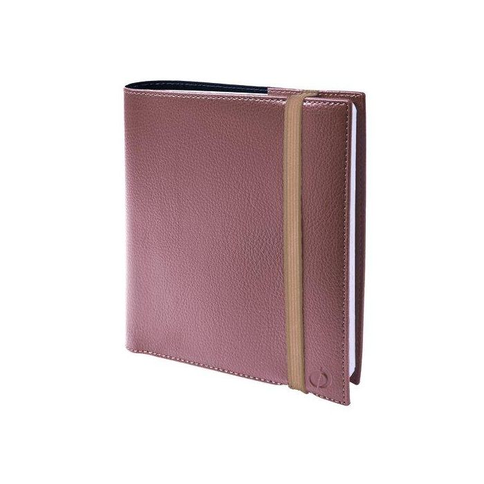 Agenda Anual (2026) Quo Vadis Time&Life Medium Ml Sobrecubierta Wire-O Tapa Simil Piel Con Goma 160X160 S/V 2 Pag. Champagne Metalizado