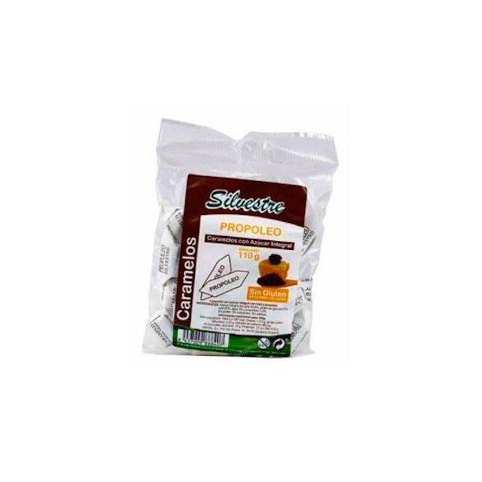 SILVESTRE Caramelos de Propóleo y Miel con Azúcar de Caña, sin Gluten, 110g