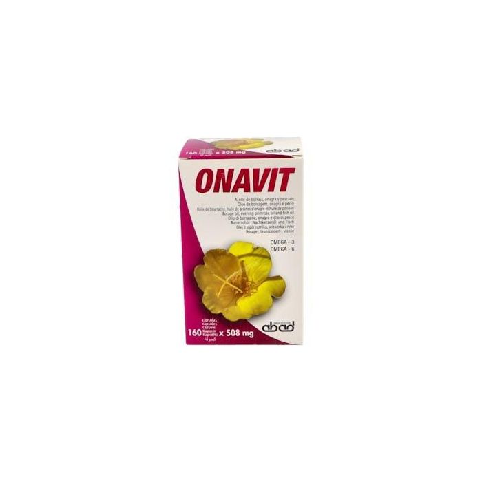 Onaplus Onavit 160 Cápsulas - Suplemento con Borraja, Onagra y Omega para Apoyo Ciclo Femenino